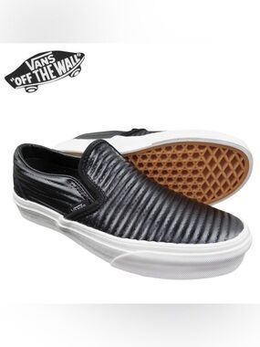 Vans Classic Slip-On Moto Leather | Black